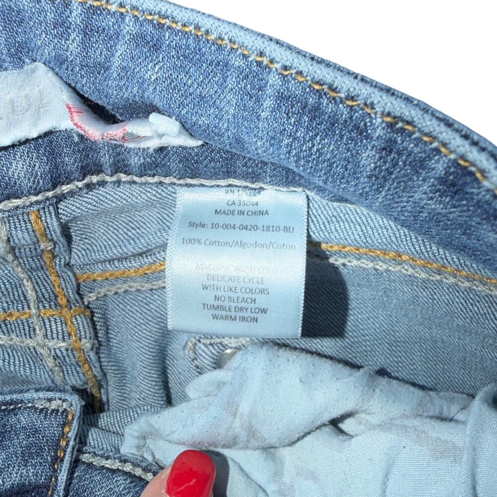 Tin Haul Company Western Trouser Flare Jeans 100% Cotton Denim Wide Leg 28/R y2k - Picture 2 of 9